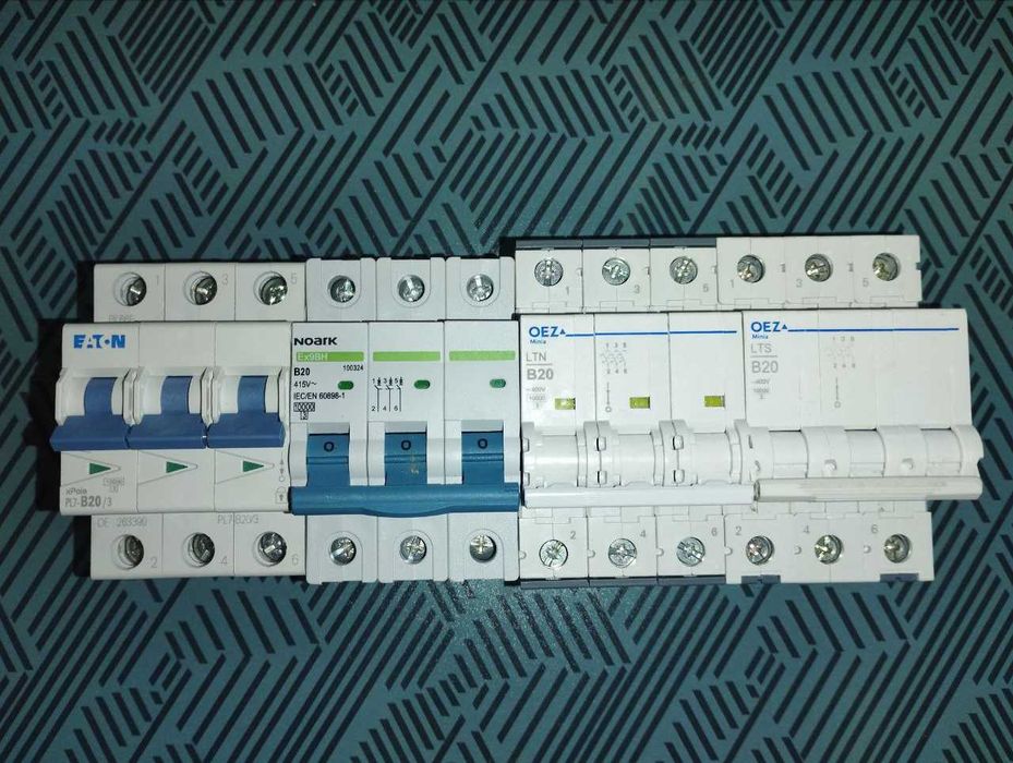 Автоматичний вимикач 3Ф 16А 20А 25А 32А 40А eaton.bonega.oez. нові.