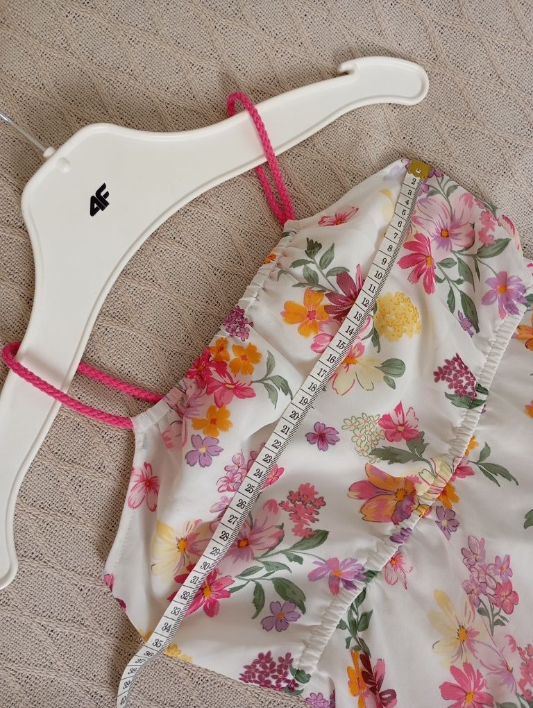 H&M 7-9lat przepiękna długa sukienka maxi kwiaty kwiatuszki