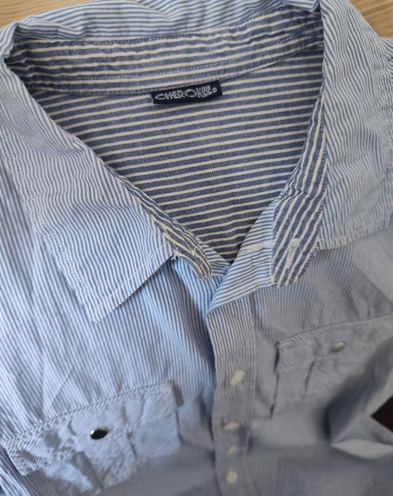 Koszula chłopięca 152, 100% bawełna, paski,Cherokee