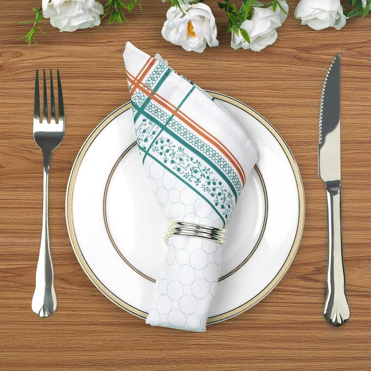 SERWETKI 4szt 45x45cm obiadowe BAWEŁNA Arquiel Cloth NOWE s056