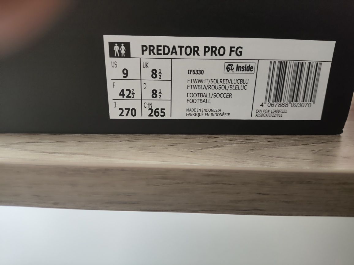 Sprzedam adidas predator pro fg rozmiar 42 2/3