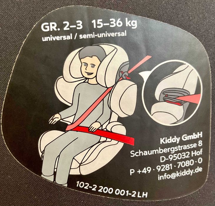 Komfortowy Fotelik samochodowy Kiddy CruiserFix 3 (15-36kg)