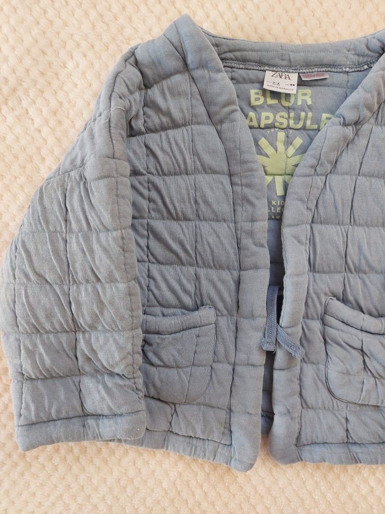 Dziecięcy, jasnoniebieski, pikowany blezer.Zara. Rozmiar 98 cm