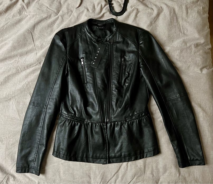 NOWA Sisley benetton500 zł kurtka skorzana z baskinka ramoneska OKAZJA