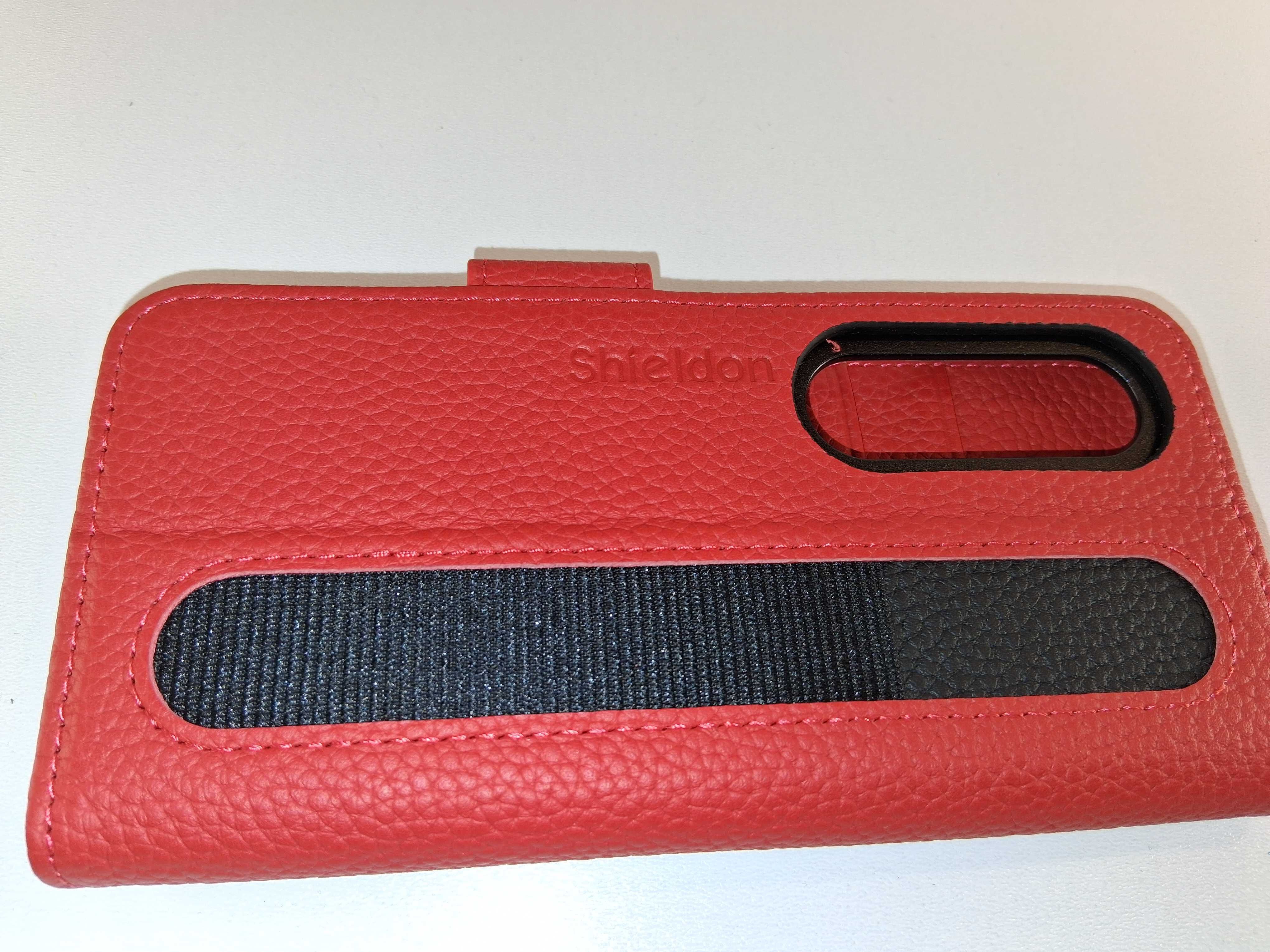 Y047 Etui Portfelowe Skórzane SHIELDON Samsung Galaxy Z Fold4 Czerwone