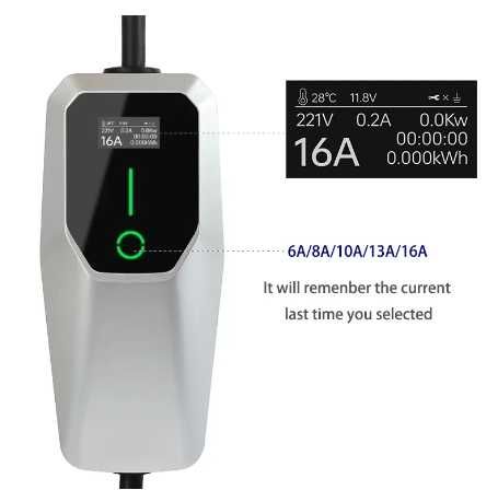NOVO Carregador Tipo 2 / 16A / 3.6Kw / EV Carro Elétrico c/ FATURA IVA