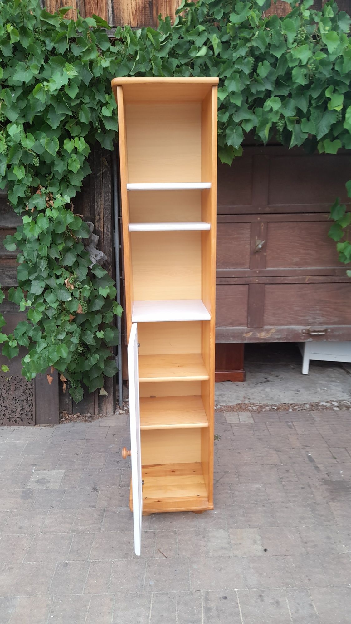 Drewniane szafka do łazienki,lite drewno, słupek,regał