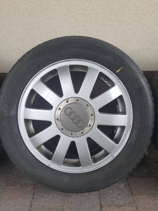Felgi Audi 16 cali z oponami zimowymi Continental
