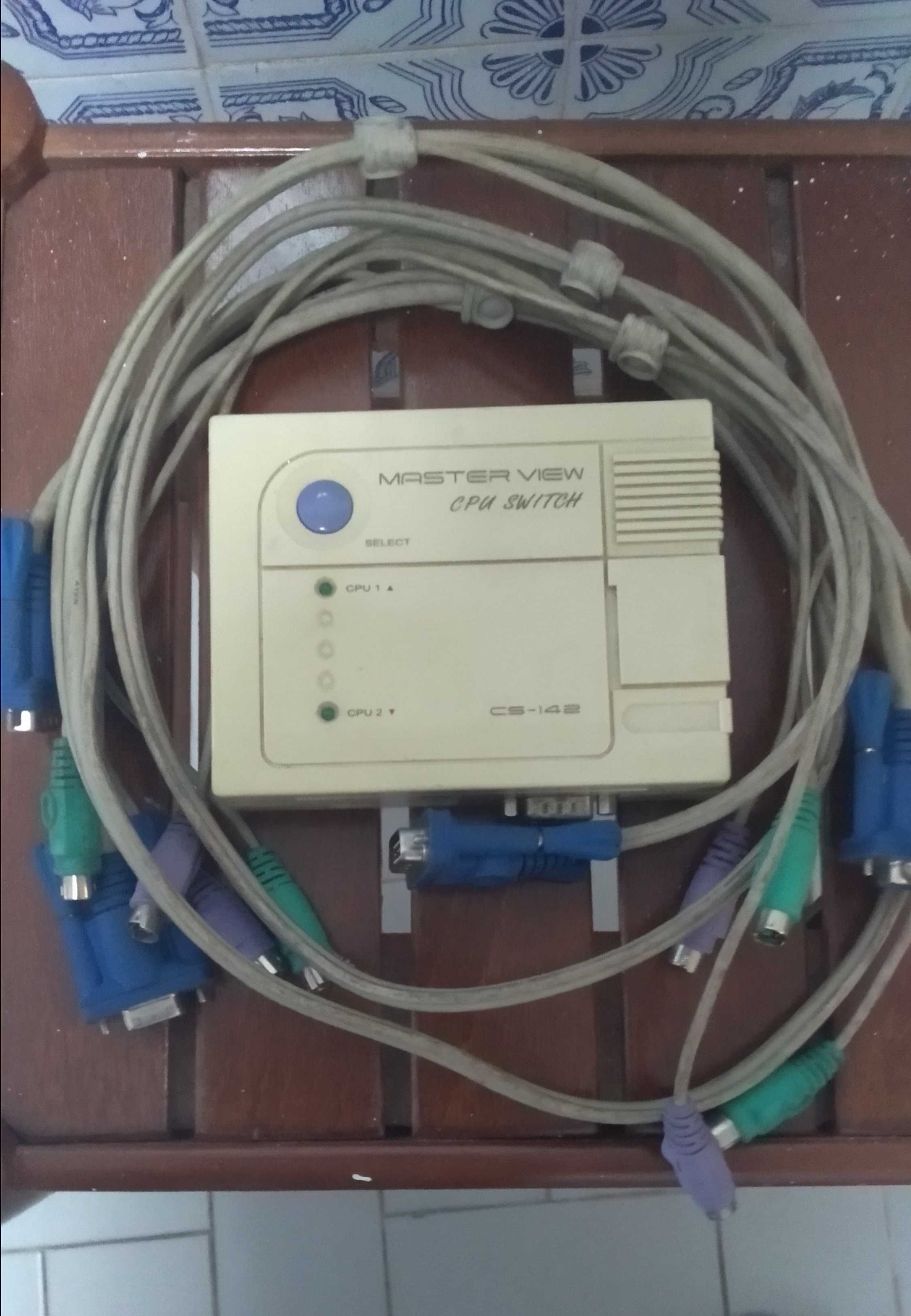 KVM PS2 com cabos