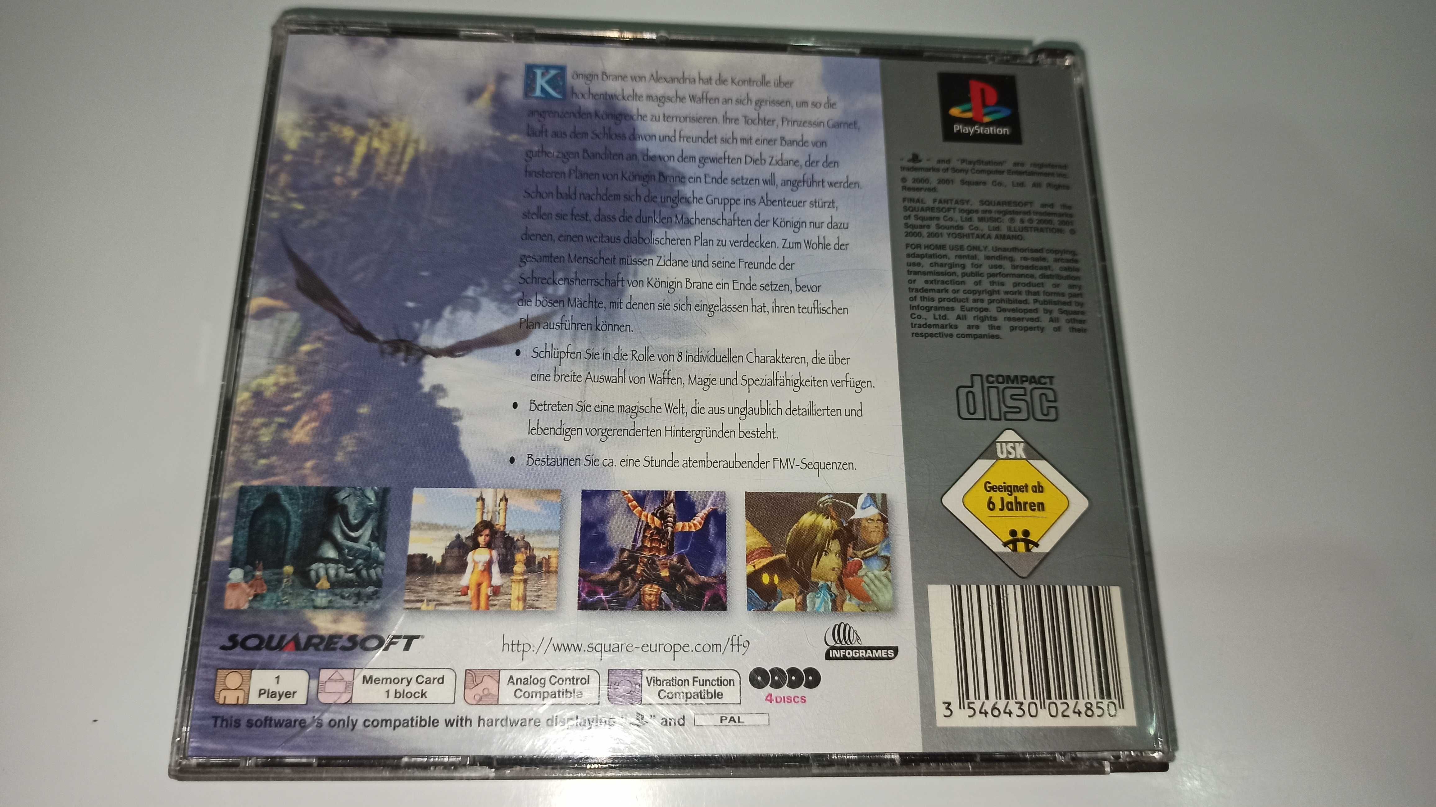 psx ps one FINAL FANTASY IX jRPG 4xCD, po niemiecku,