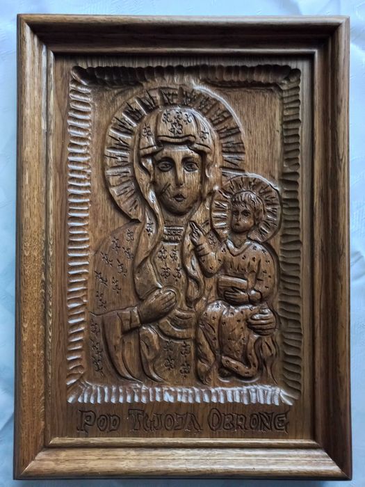 Płaskorzeźby drewniane (dąb)