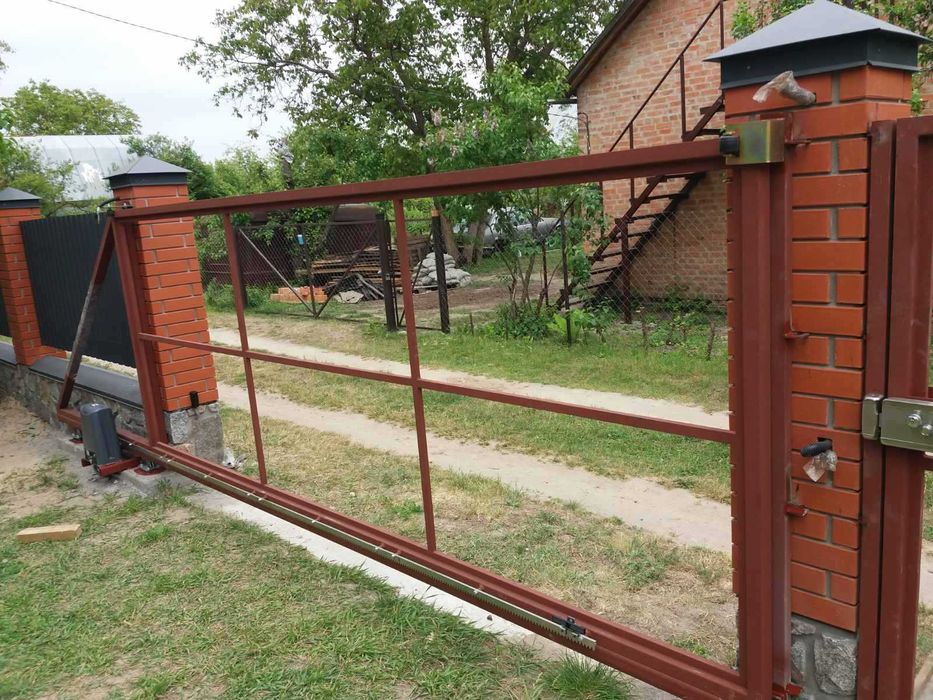 Готовый каркас откатных ворот из Т профиля, Откатные/Відкатні ворота