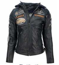 Urban Leather m/38 Damska kurtka motocyklowa ochraniacze skóra czarna