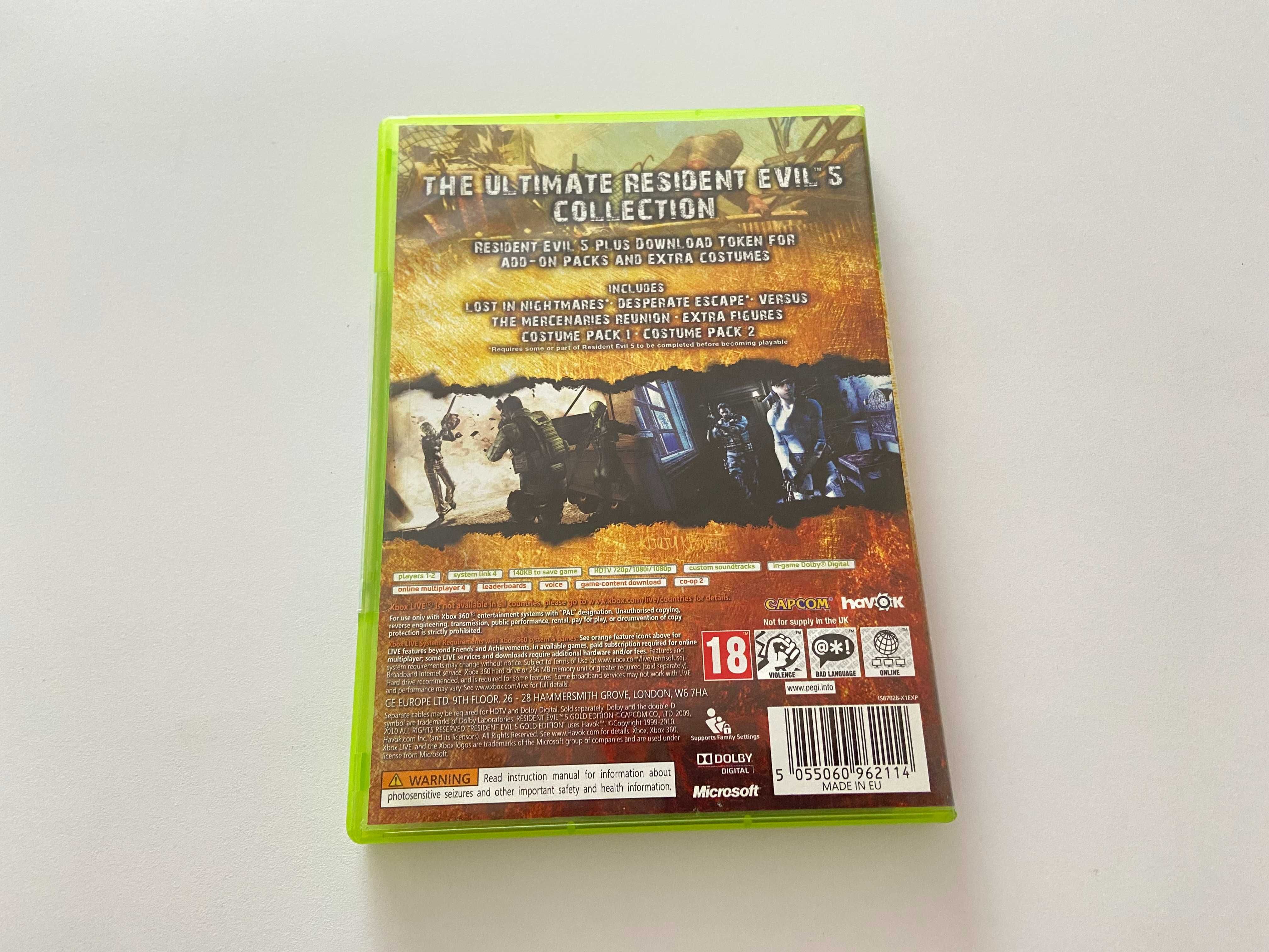 Resident Evil 5 Gold Edition Xbox 360 Gra X360