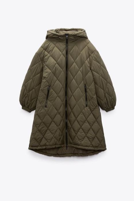 Стьобане пальто куртка пуховик Zara