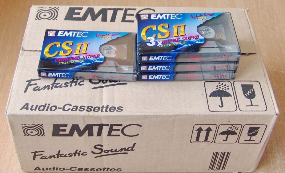 ТОП ХРОМ новые запечатанные кассеты BASF/EMTEC CSII Chrome Super 60.