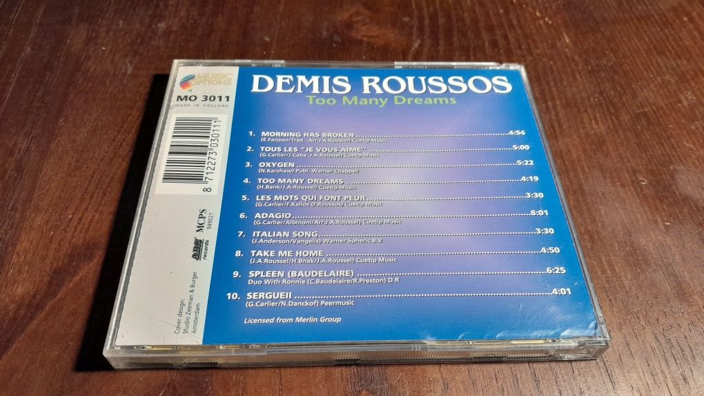 Cd Demis Roussos  Too many dreams
