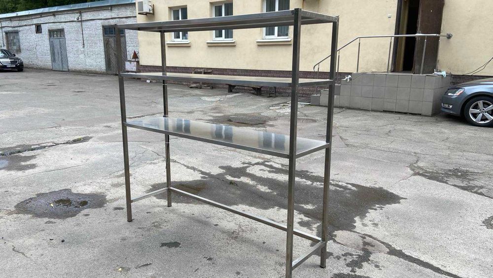 Б/в стелажі полиці з нержавійки для кухні кафе ресторана бара магазину
