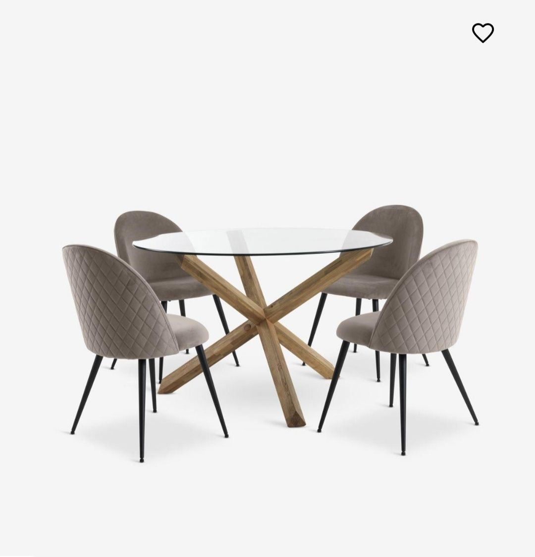 Mesa com tampo em vidro