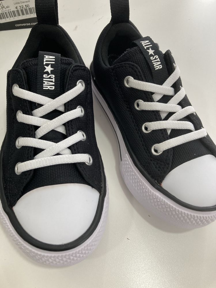 Sapatilhas Converse Pretas tamanho 18 até 26