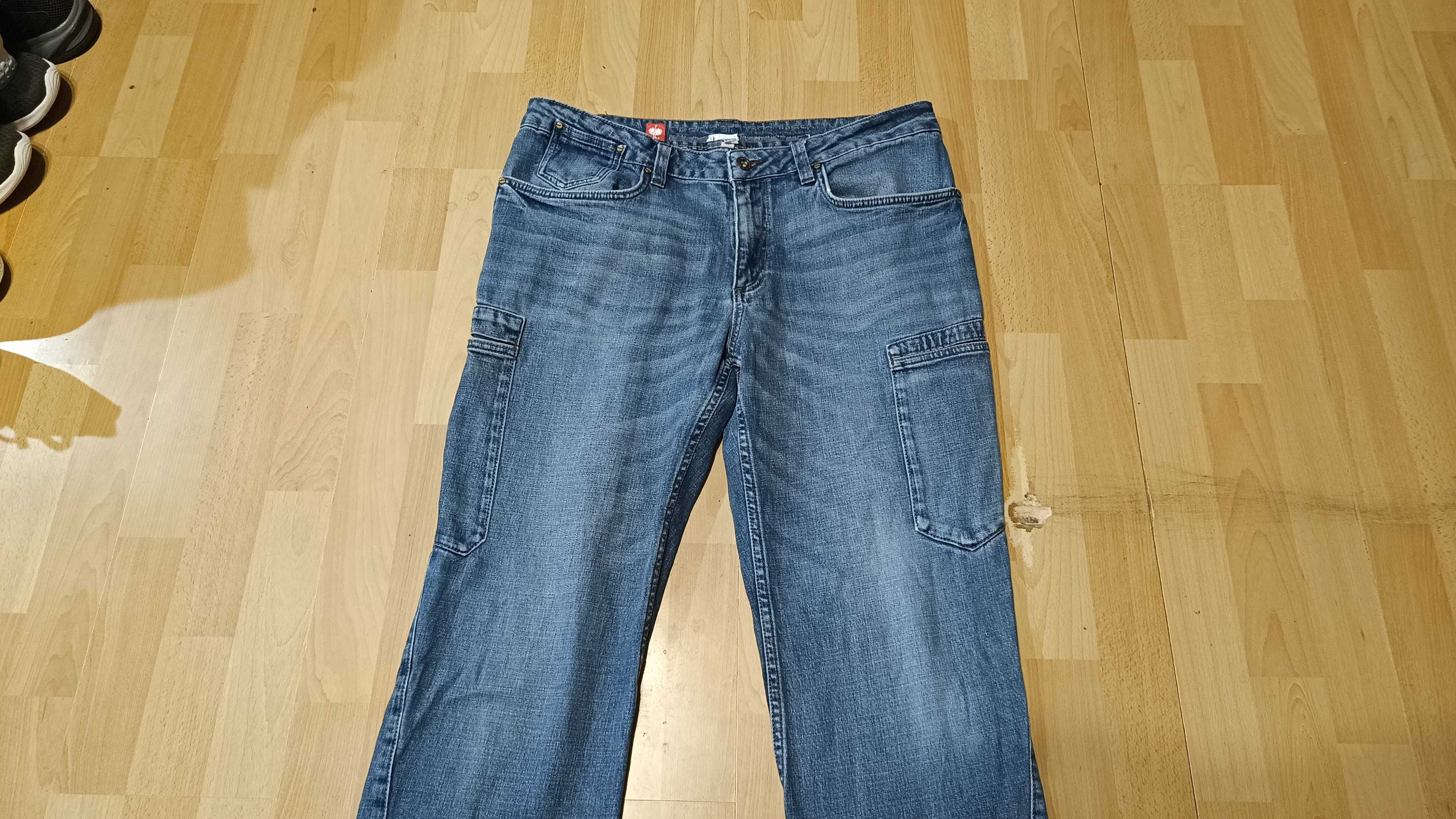 Męskie spodnie jeansowe ENGELBERT STRAUSS 7-KIESZENIOWE r.XL s.b.dobry