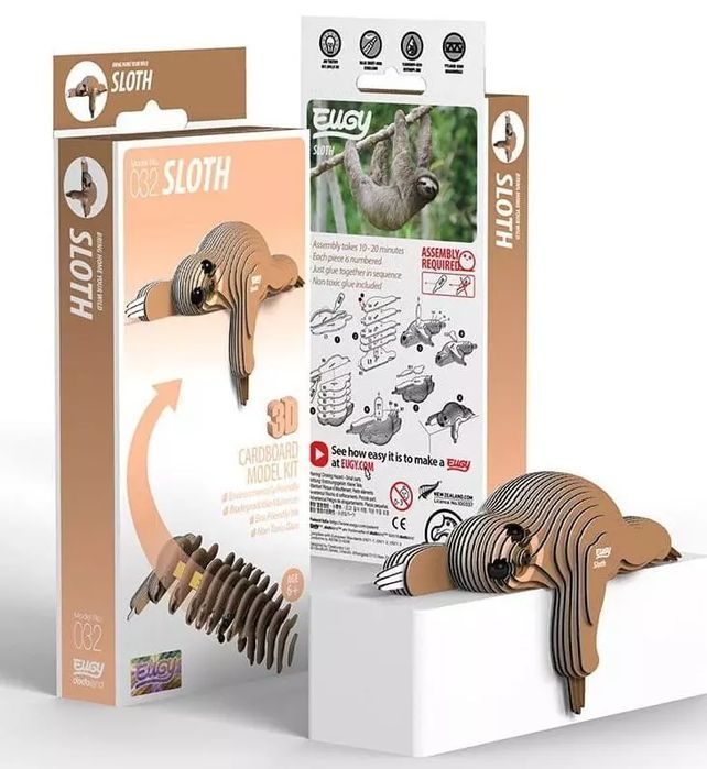 Leniwiec Eugy. Eko Układanka 3D. Eugy. Nowy Produkt