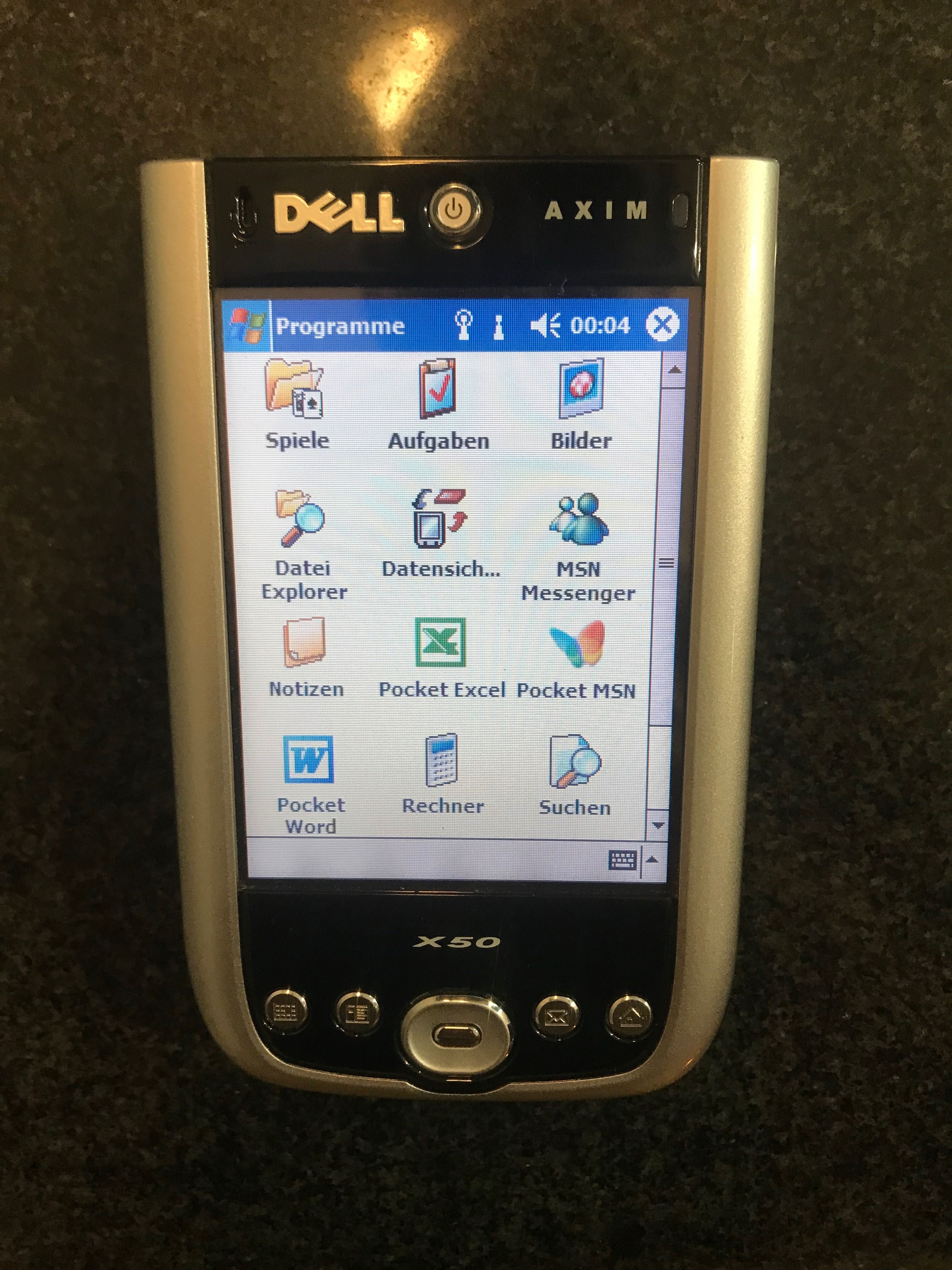 Palmtop Dell Axim X50 WiFi z dodatkowym zewnętrznym modułem GPS