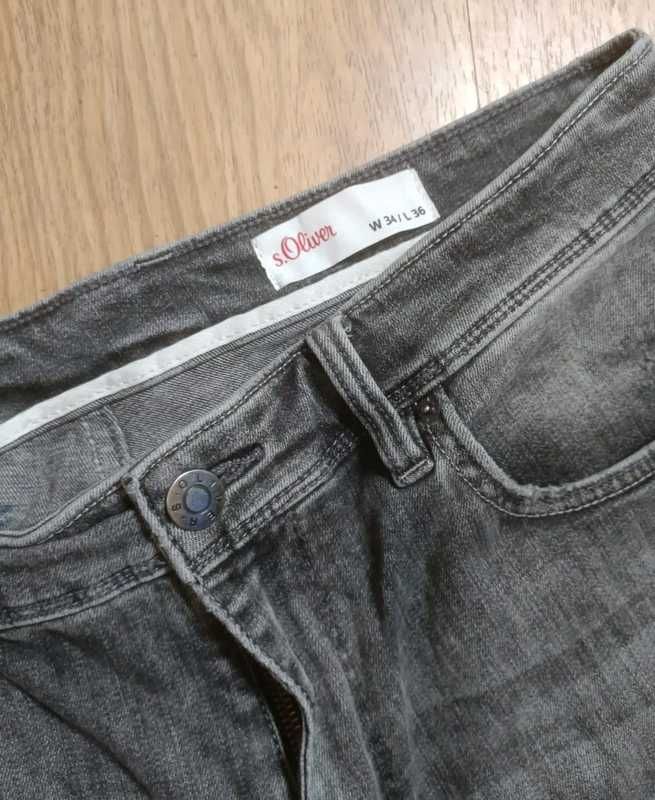 s.oliver keith hyperstretch 3436 szare jeansy męskie elastyczne slim