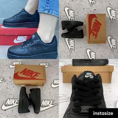 Nike Air Force One damskie czarne buty sportowe HIT Mega Promocja !!!