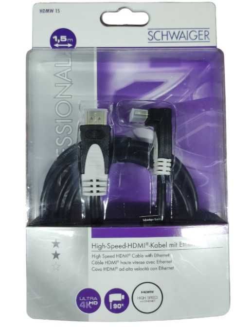 Kabel HDMI 90° SCHWAIGER 1,5m 4k