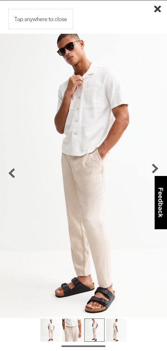Чоловічі штани з льону на літо New Look Нові