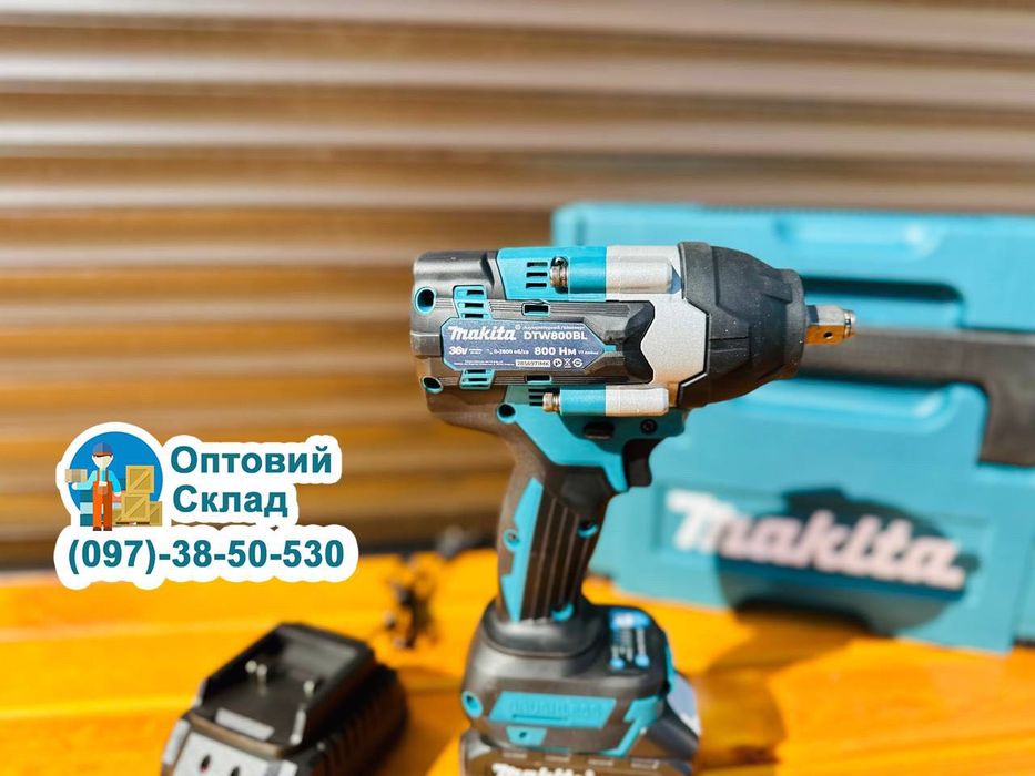 Акумуляторний Гайковерт 2/1 Makita DTW 800 Винтоверт безщітковий 36V9A