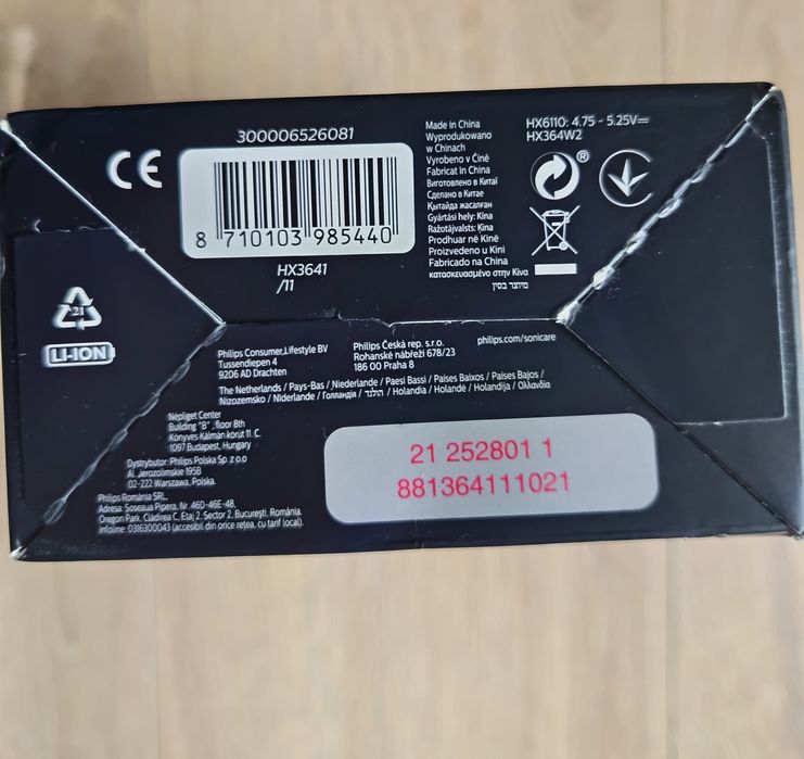 Szczoteczka Philips Sonicare 1100, soniczna, akumulatorowa