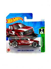 Hot Wheels Ford F-150 Lightning Custom czerwony, hotwheels matchbox