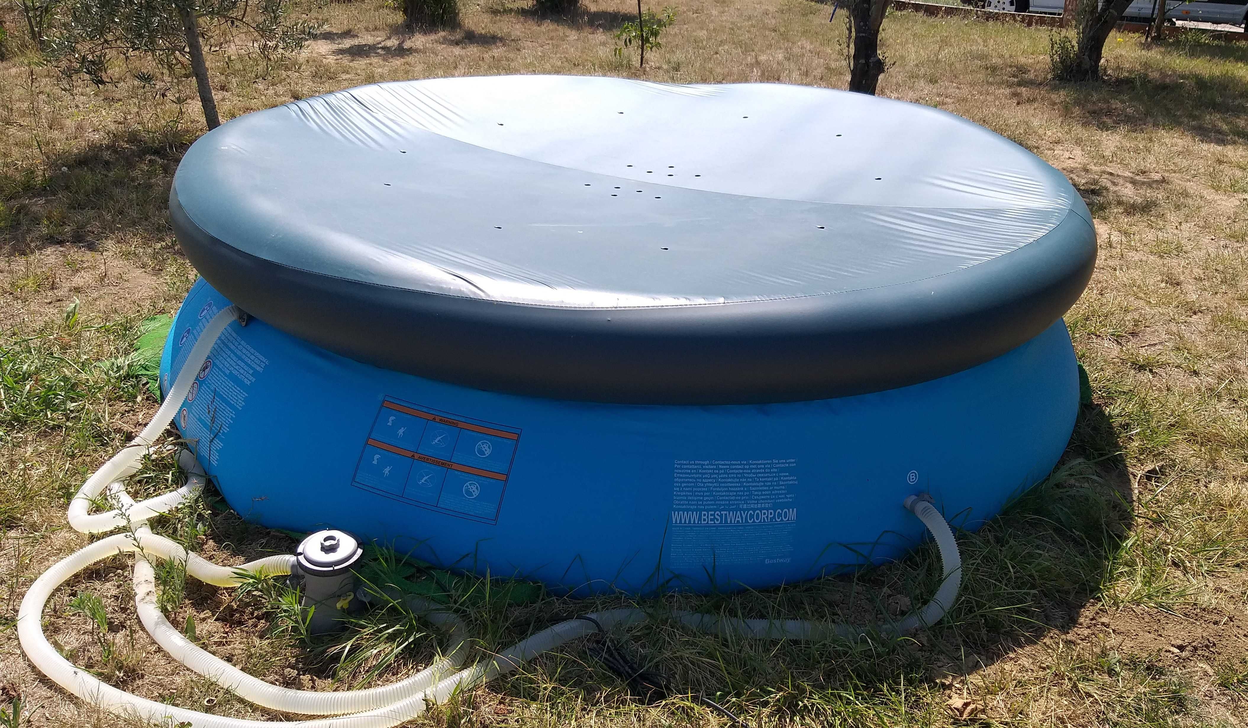 piscina com capa