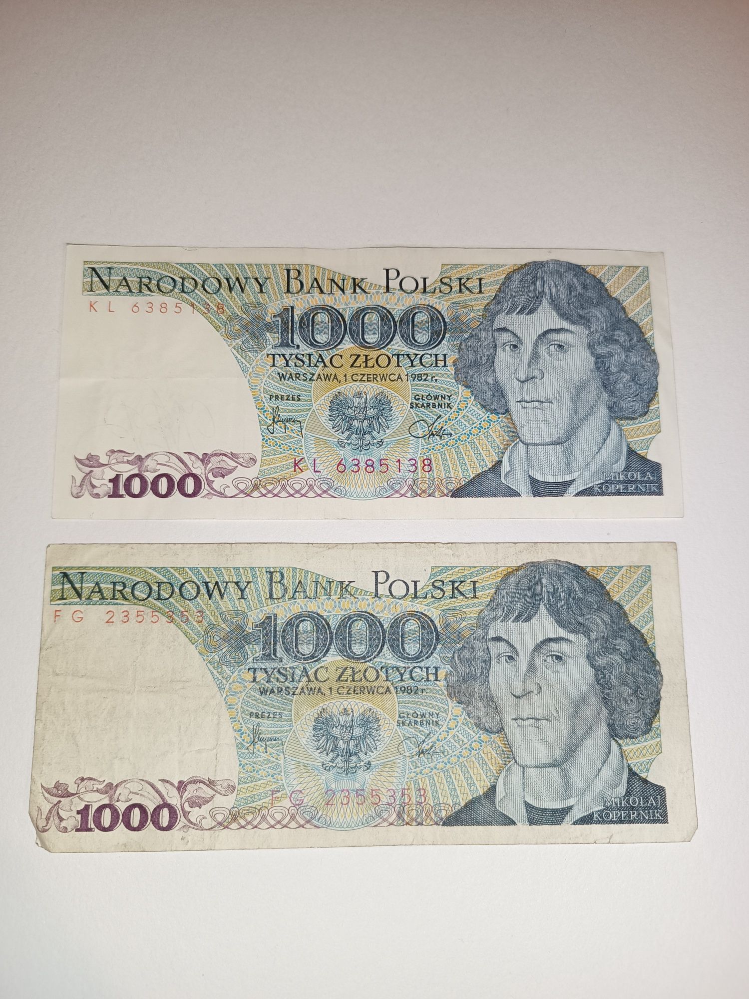 Banknot kolekcjonerski 1 000 zł PRL
Stan dobry
Rok produkcji 198
