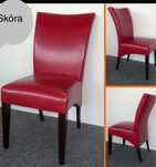 Krzesła    Czerwone skóra Bydgoska Fabryka Mebli