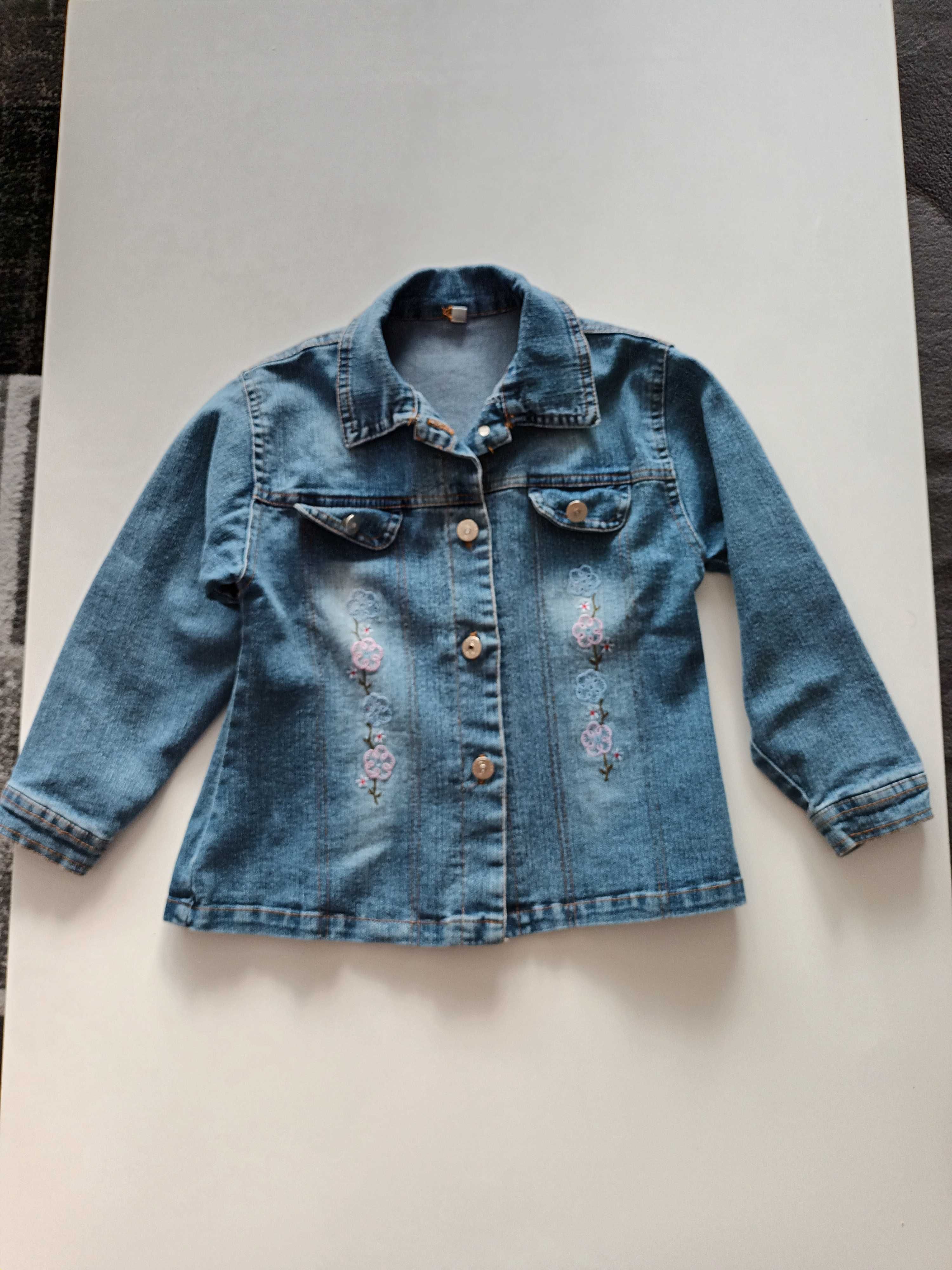 Kurtka jeans z aplikacją dziewczęca
