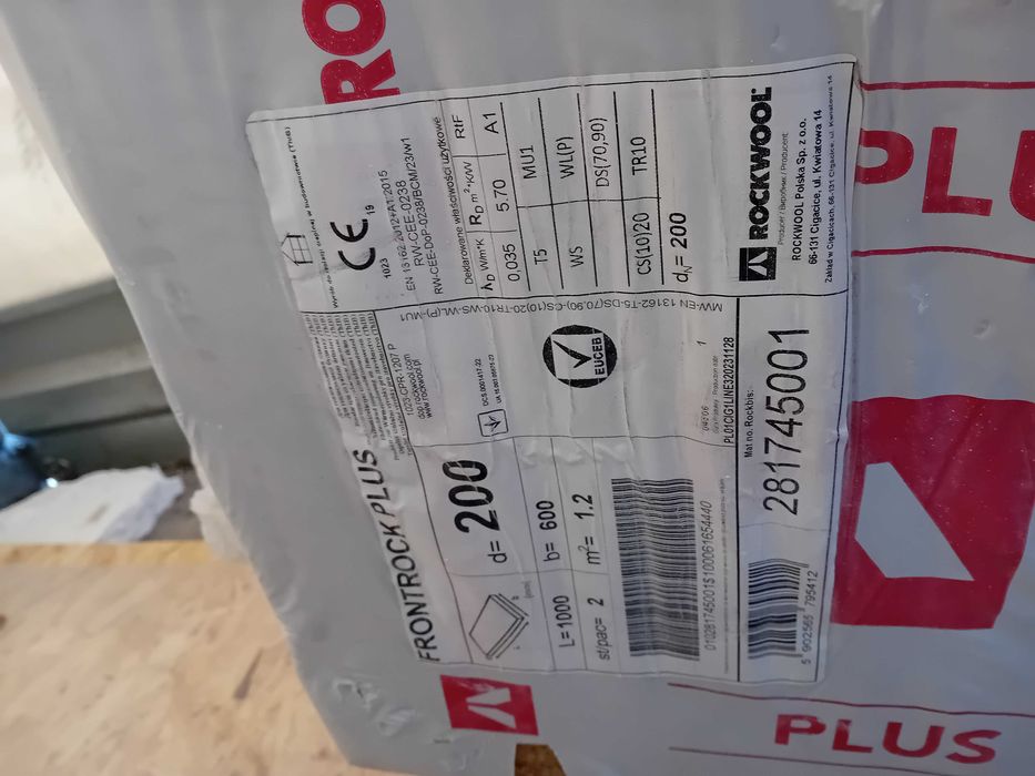 Wełna fasadowa grubość 10 cm i 20cm