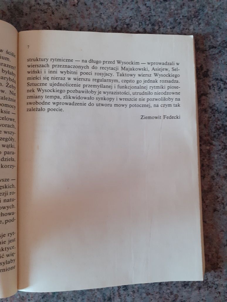 Włodzimierz Wysocki - 14 piosenek w przekładach Ziemowita Fedeckiego