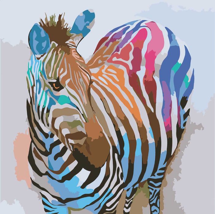 Zebra -zestaw Malowanie po numerach