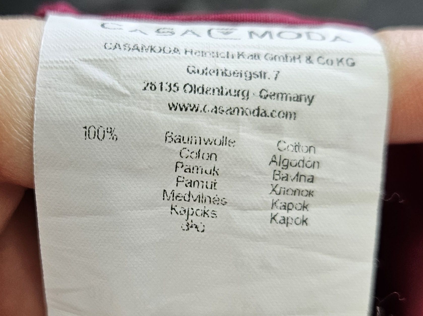 Bordowa bawełniana koszula męska m-L burgund