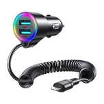 Ładowarka Samochodowa Joyroom Jr-Cl25 2Xusb Lightning Do Iphone Czarna