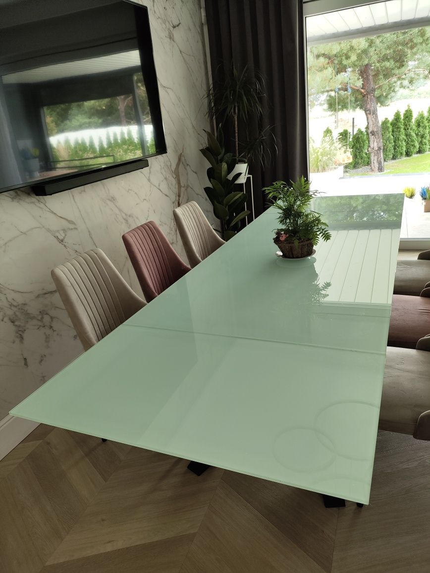 Sprzedam szklany blat 180x90cm do stołu plus 2x dokładka