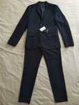 Nowy granatowy garnitur marynarka spodnie w kant skinny fit H&M 48