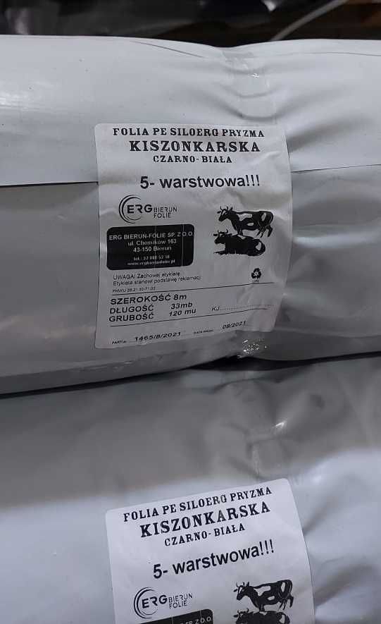 Folia kiszonkarska Bieruń czarno-biała 8x25 folia do sianokiszonki