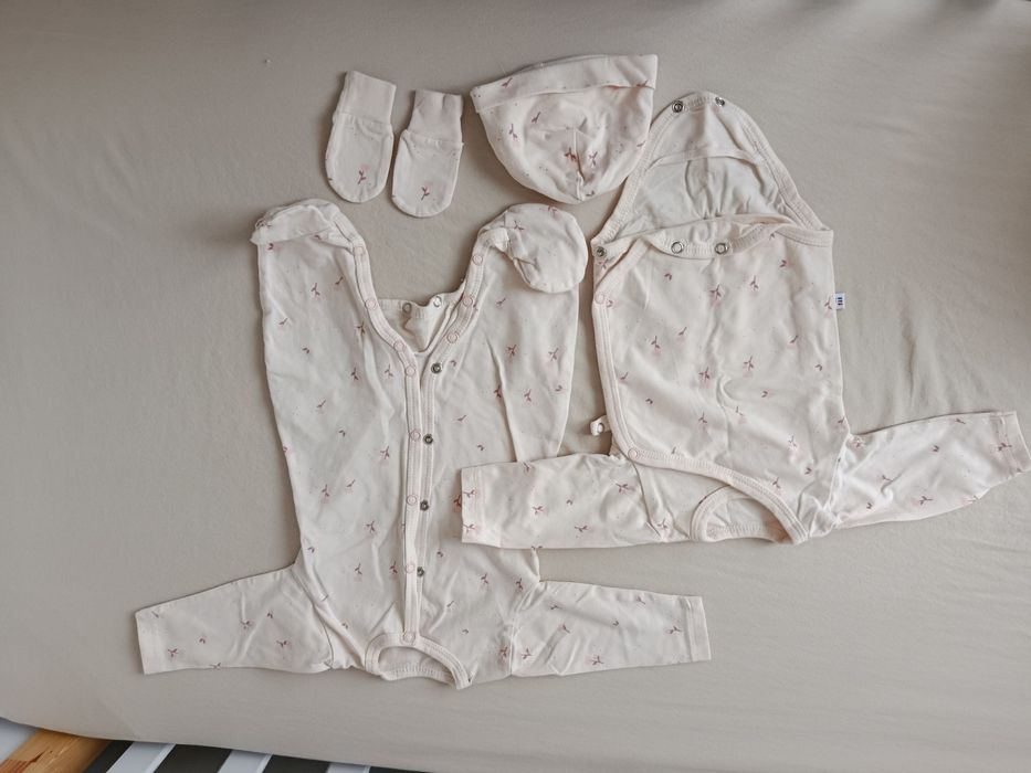 Komplet dla noworodka body pajacyk r. 56