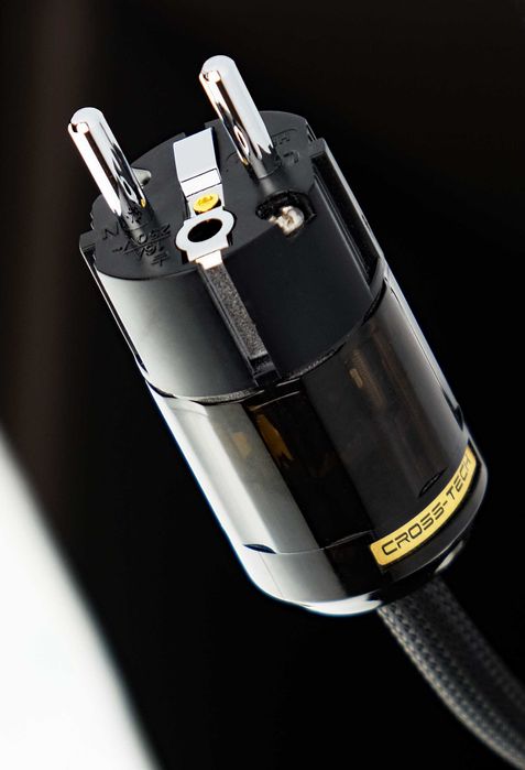 Kabel przewód zasilający PRĄDOWY 230V CROSS-TECH oplot - 1,5m
