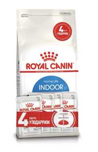 АКЦИЯ!!! Royal canin INDOOR 2кг+4 пауча в Подарок!