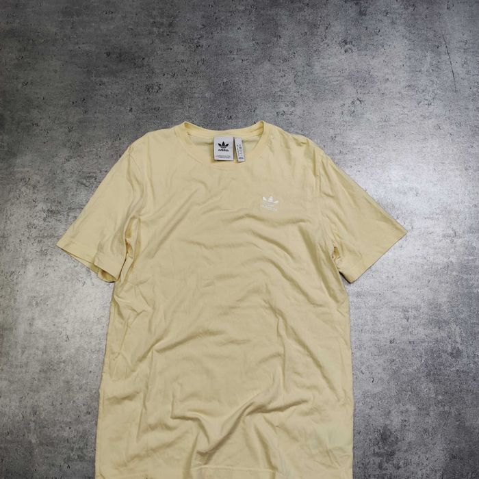 MĘSKA Koszulka Bawełna PREMIUM Adidas Originals Żółta Casual Letnia